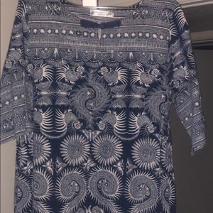 Boho Navy midi dress